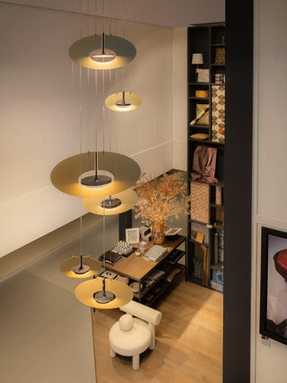 Solara Lampe suspendue ovale à anneau géométrique