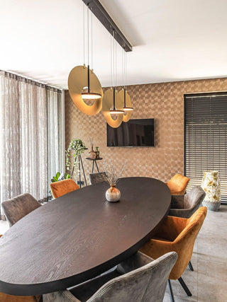 Solara Lampe suspendue ovale à anneau géométrique