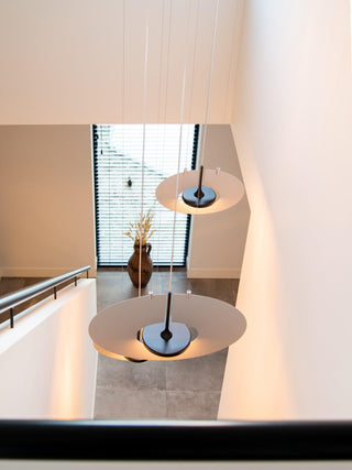Solara Lampe suspendue ovale à anneau géométrique