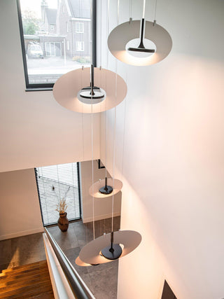 Solara Lampe suspendue ovale à anneau géométrique