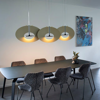 Solara Lampe suspendue ovale à anneau géométrique