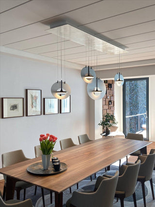 Solara Lampe suspendue ovale à anneau géométrique