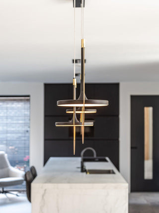 Solara Lampe suspendue ovale à anneau géométrique
