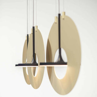 Solara Lampe suspendue ovale à anneau géométrique