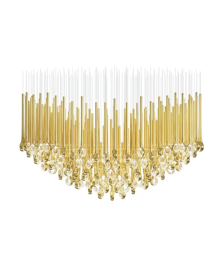 Cicarir Lustre en Verre Dégradé Doré