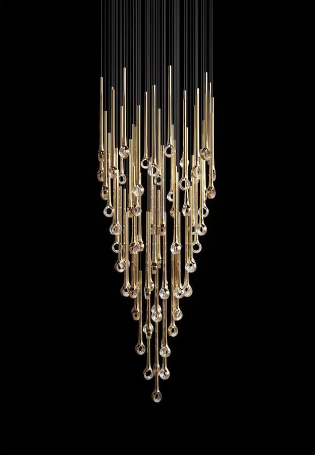Cicarir Lustre en Verre Dégradé Doré