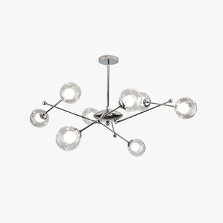 Valentina Moderne LED Lustre Chromé Verre Salon/Chambre À Coucher