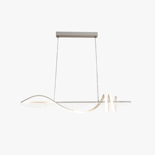 Arisha Style Géométrique Contemporain Linéaire Métal Suspension Blanc/Noir