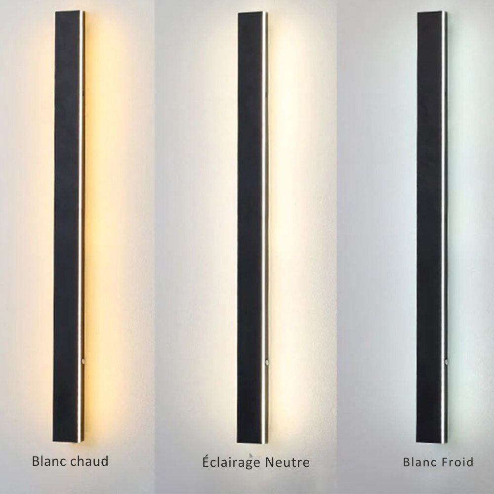 Nazen Applique Murale Extérieur LED Étanche Minimaliste Métal Cour-Cielum