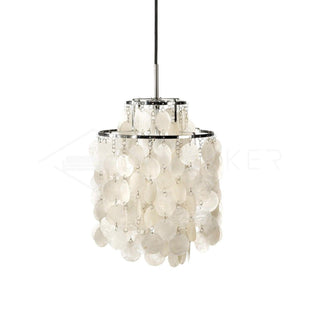 Lustra Suspension Lampe Anneau Rond en Coquillage