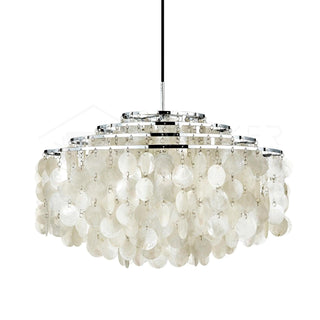 Lustra Suspension Lampe Anneau Rond en Coquillage