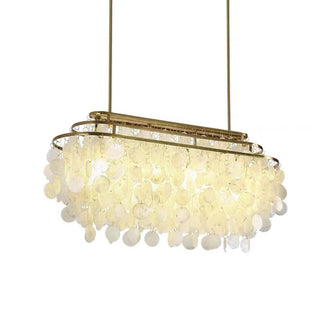 Lustra Suspension Lampe Anneau Rond en Coquillage