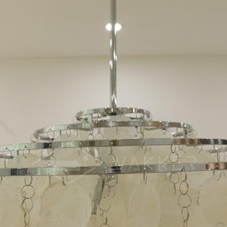 Lustra Suspension Lampe Anneau Rond en Coquillage