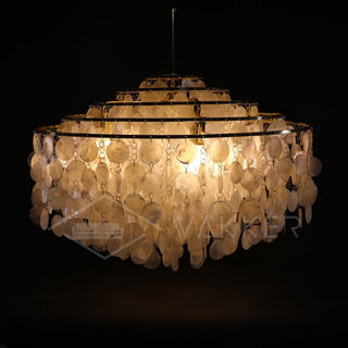 Lustra Suspension Lampe Anneau Rond en Coquillage