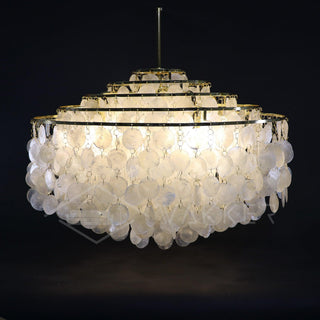 Lustra Suspension Lampe Anneau Rond en Coquillage
