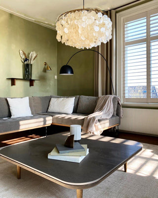 Lustra Suspension Lampe Anneau Rond en Coquillage