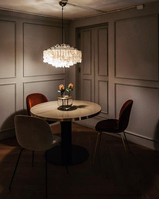Lustra Suspension Lampe Anneau Rond en Coquillage