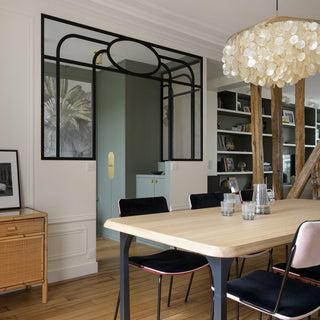 Lustra Suspension Lampe Anneau Rond en Coquillage