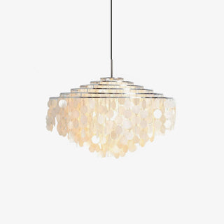 Lustra Suspension Lampe Anneau Rond en Coquillage