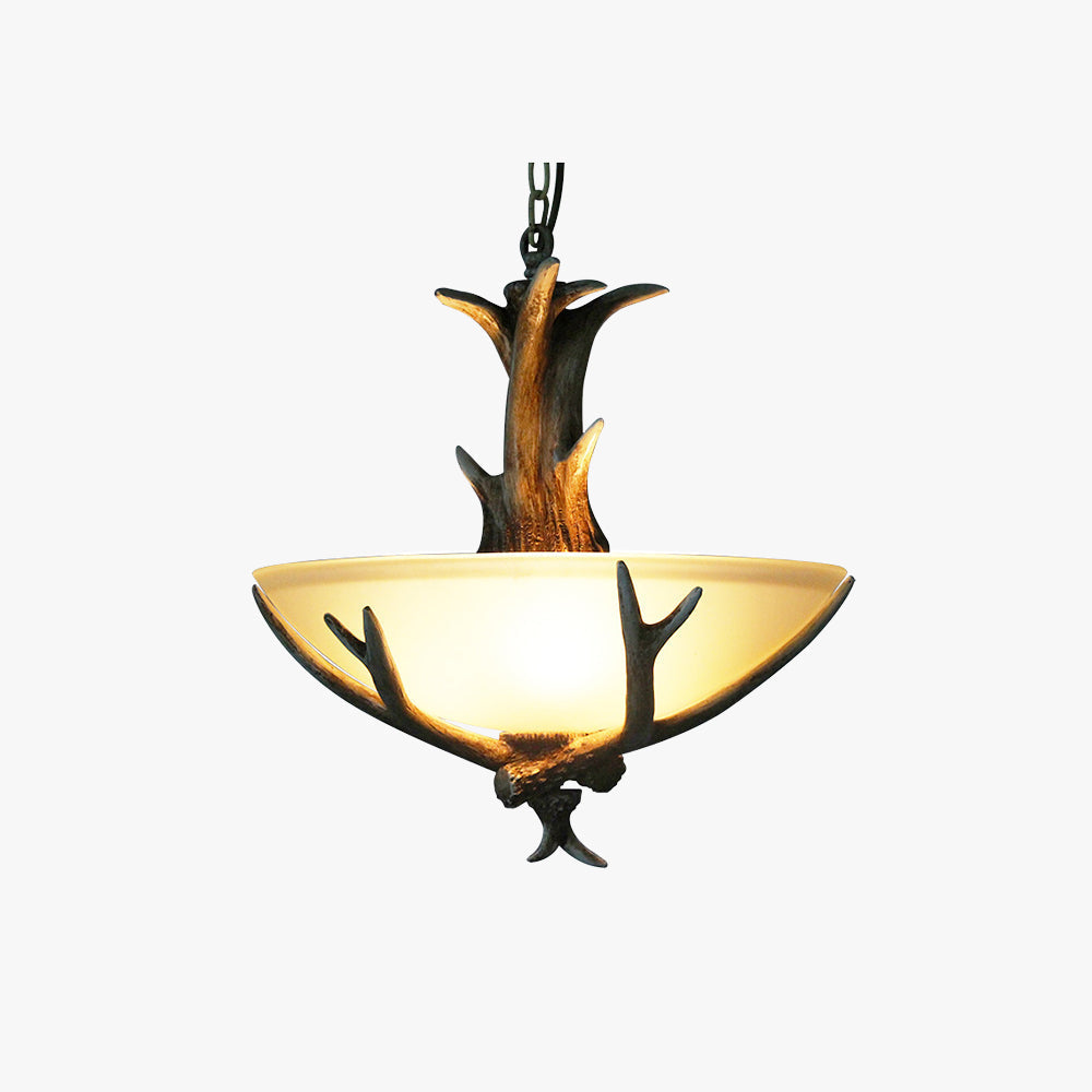 Silva Rétro LED Suspension Bois Verre Salle À Manger/Salon