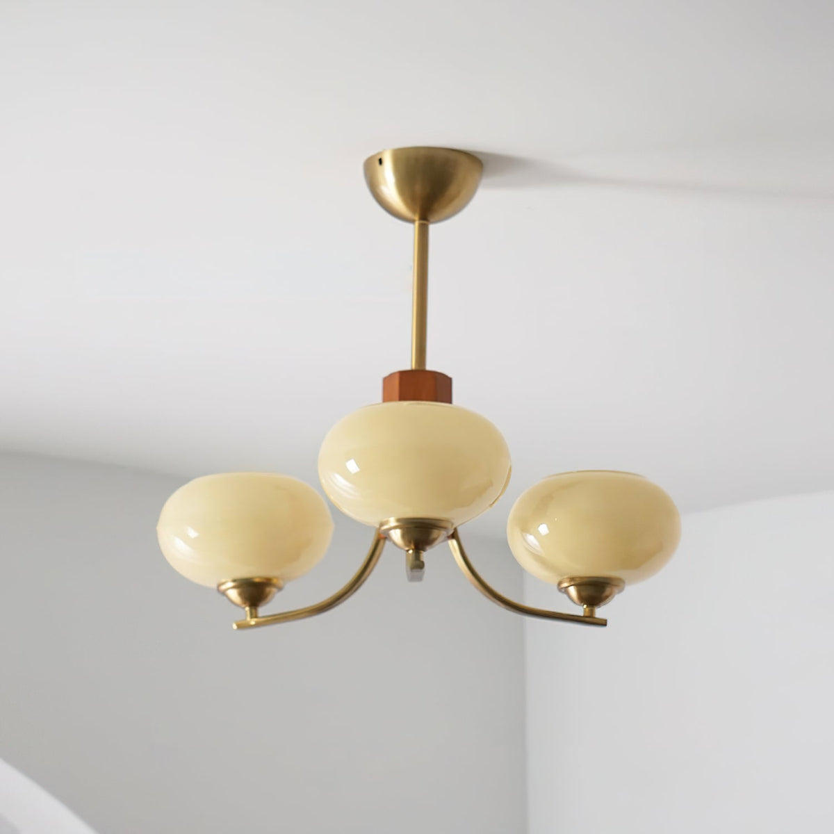 Vira 6-Light Amber Glass Globe Chandelier-Neutral Decor