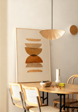 Fabric Saucer Pendant Light-Neutral Decor