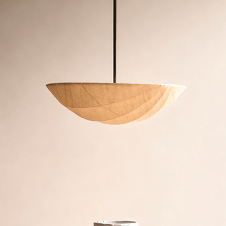 Fabric Saucer Pendant Light-Neutral Decor