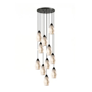 Faceted Alabaster Cluster Chandelier-Neutral Decor