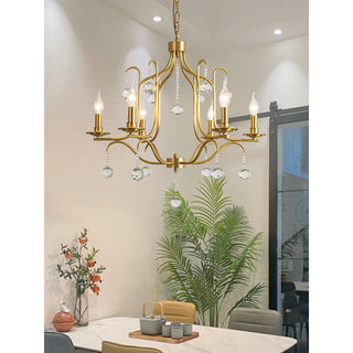 Ulliria Lustre Laiton Cristal Luxe Postmoderne Salon