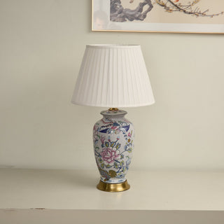 Famille Rose Ceramic Table Lamp-Neutral Decor