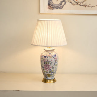 Famille Rose Ceramic Table Lamp-Neutral Decor