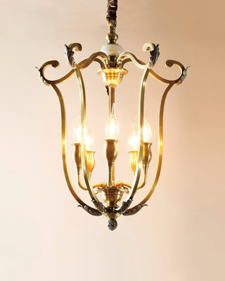 Lustra Lustre Cadre Lanternes Doré