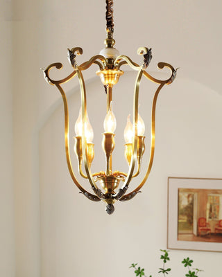 Lustra Lustre Cadre Lanternes Doré