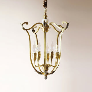 Lustra Lustre Cadre Lanternes Doré