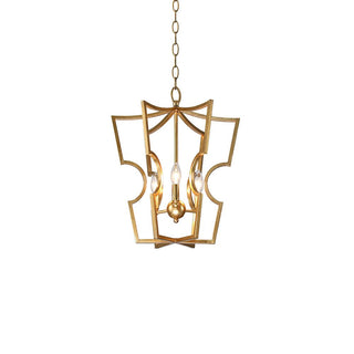 Lustra Lustre Cadre Lanternes Doré