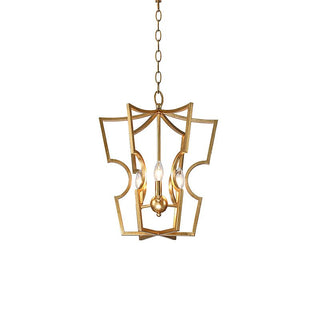 Lustra Lustre Cadre Lanternes Doré