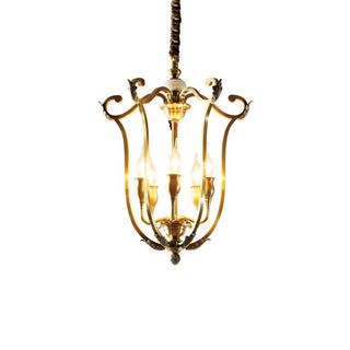 Lustra Lustre Cadre Lanternes Doré