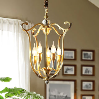 Lustra Lustre Cadre Lanternes Doré