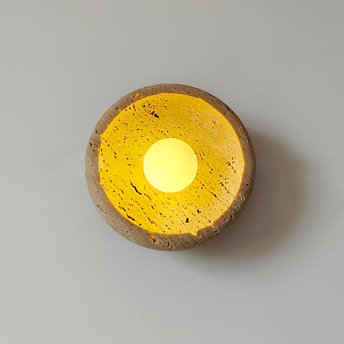 Neptune Travertine Wall Light Ring-shaped-Neutral Decor