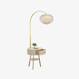 Navoic Lampadaire en Bois Et Marbre