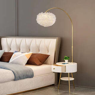 Navoic Lampadaire en Bois Et Marbre