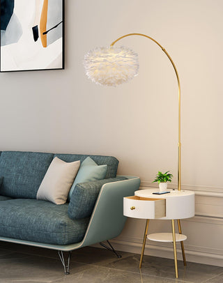 Navoic Lampadaire en Bois Et Marbre