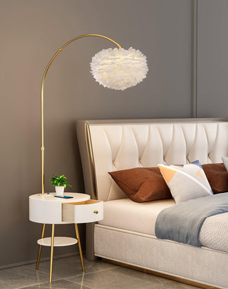 Navoic Lampadaire en Bois Et Marbre