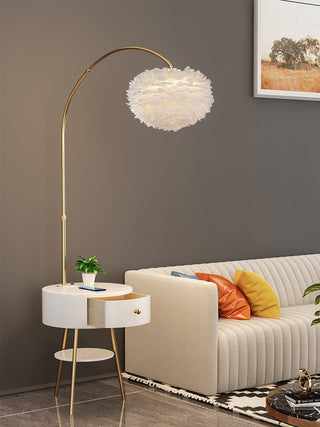 Navoic Lampadaire en Bois Et Marbre