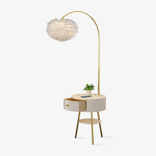 Navoic Lampadaire en Bois Et Marbre