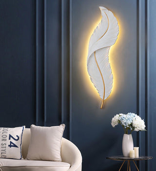 Cumare Applique Murale en Résine Plume Créativité Individuelle