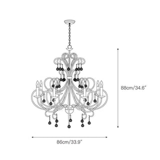 Ermira Lustre Cristal Verre Luxe Postmoderne Salon