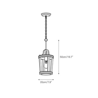 Veraeen Suspension Métal Bois Industriel Vintage Salon
