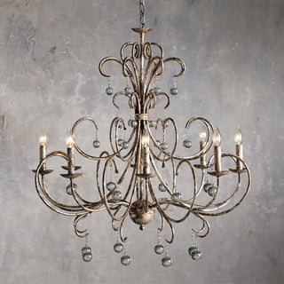 Ermira Lustre Cristal Verre Luxe Postmoderne Salon