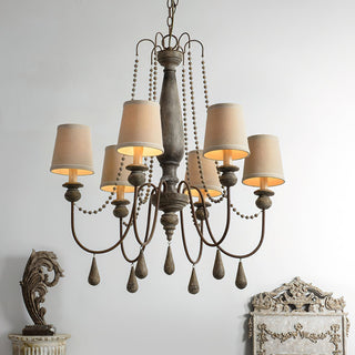 Arshaor Lustre Bois Métal Luxe Postmoderne Salon